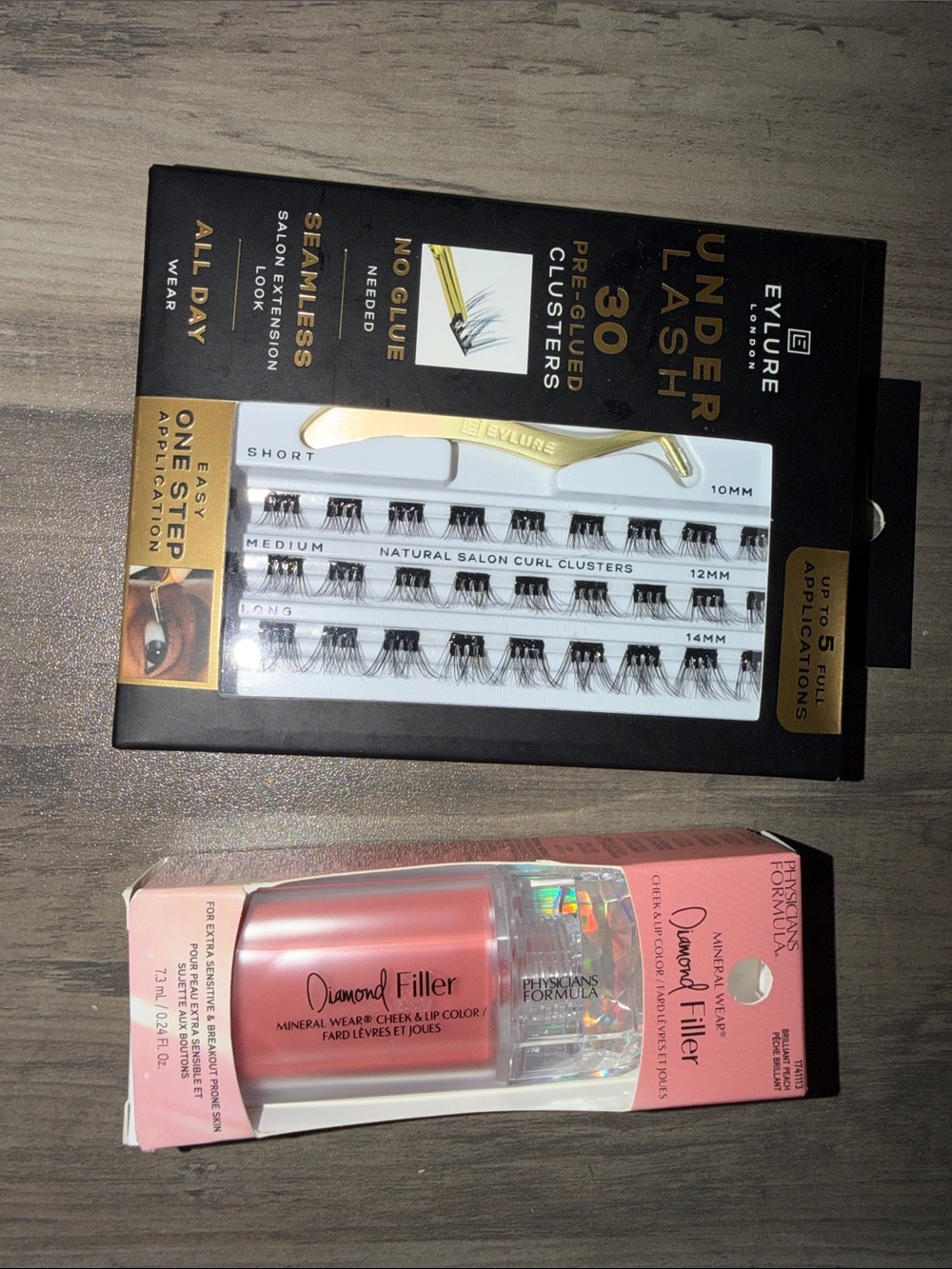 Eylure Under Lash 30 Cluster Lashes + Pink Cheek & Lip Mineral Filler Duo